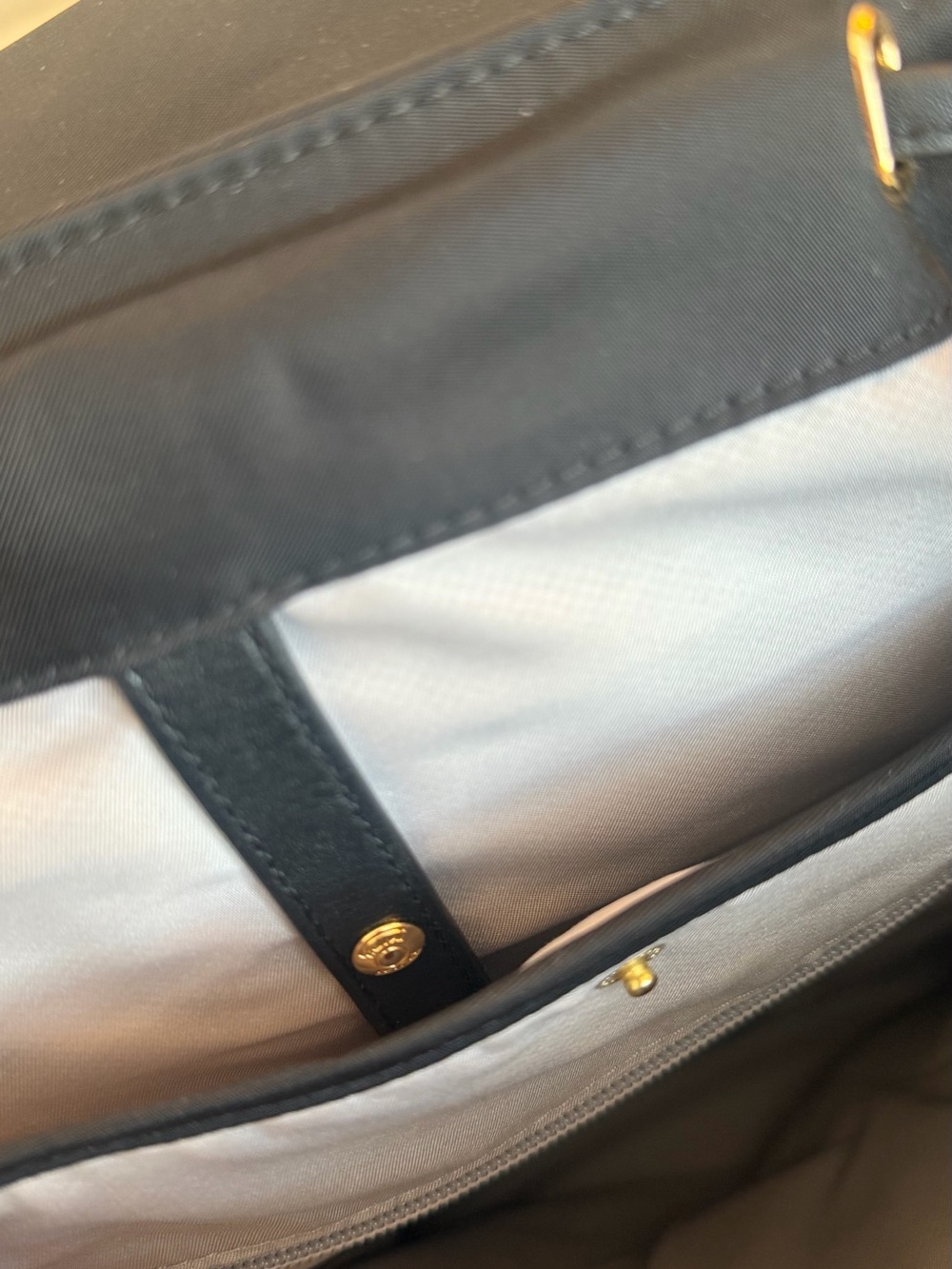 Tumi Black Nylon Backpack with Gold Hardware - Picture 8 of 10